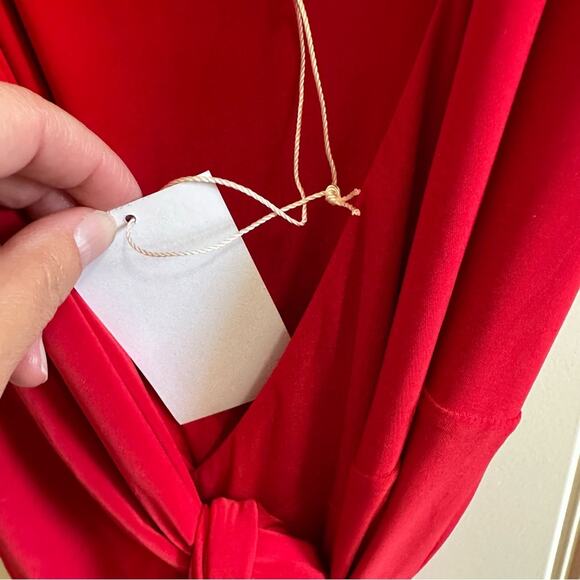 MISA Los Angeles women’s hi Lo dress medium NWT red - Picture 11 of 12